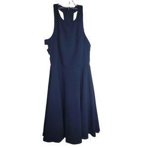 Lulus Strappy Open Back Mini Dress Blue Size Medium